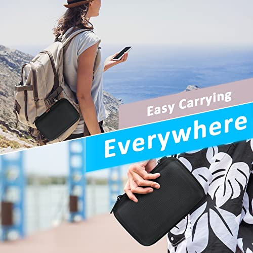 Shockproof Hard Shell Carrying Case, 2 Colors | Larger Capacity Storage Pouch, For GPS, External Hard Drive, Power Bank, Charger, Cable - color: Z Black and Deep Purple