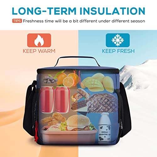 TOURIT Large Lunch Bag 14L Insulated Lunch Box Lunch Cooler for Men Women Work, Black - color: Y-Dark Blue