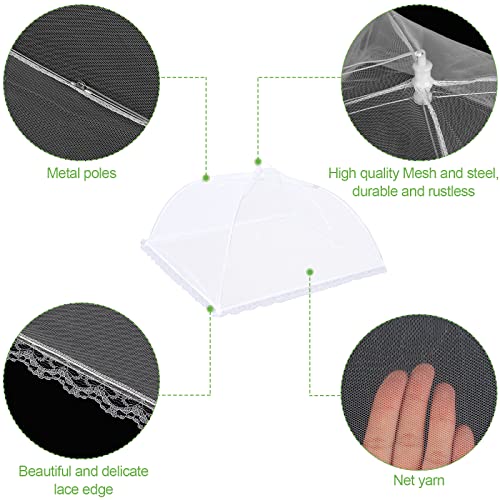 4 Pack Mesh Food Covers 17 inch, Large and Tall Food Covers, Pop-Up Mesh Food Covers Tent Umbrella for BBQs, Outdoors, Screen Tents, Parties Picnics, Fruit Cover - size: 4 Pack, 17 Inch