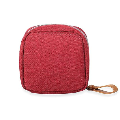 Hekyip Mini Cosmetic Bag, Travel Makeup Pouch, Portable Waterproof Cosmetic Pouch for Ladies Women, Mini (Mini Red) - color: Mini Red