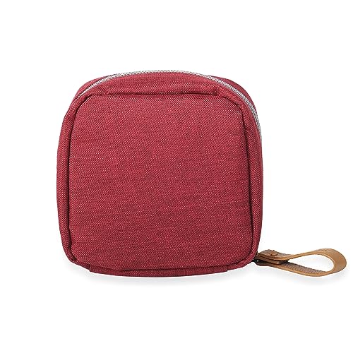 Hekyip Mini Cosmetic Bag, Travel Makeup Pouch, Portable Waterproof Cosmetic Pouch for Ladies Women, Mini (Mini Red) - color: Mini Red