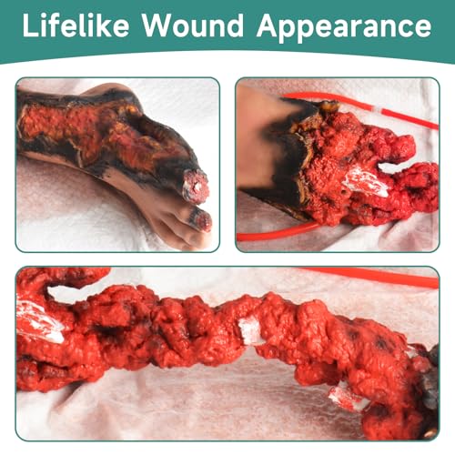 Wearable Wound Packing Leg Trainer, Partial Leg Amputated Simulation Kit for Medical Training, Emergency Trauma Assessment Practice Set - style: Leg
