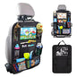 Matenf Car Organizer Back Seat with 9 Storage Pockets & 10″ Tablet Holder, 1Pack Seat Back Cover for Kids Toddlers, Kick Mats Protector, Keep Cars Vehicles Organized & Tidy, Travel Accessories