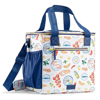 Fit & Fresh, 24-Can Soft Cooler Bag Insulated Leak-Resistant, Portable Soft Cooler, Large Cooler, Soft Sided Cooler Bag, Travel Cooler, Al Fresco - color: Al Fresco