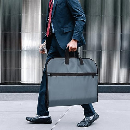 pack all 40" Gusseted Travel Garment Bag, Heavy Duty Hanging Suit Bag, Dress Bag for Closet Storage, Foldable Suit Cover Protector for Clothes Shirts Dresses Coats(Grey) - size: Regular