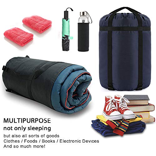 Compression Stuff Sack, 24L/36L/46L Sleeping Bags Storage Stuff Sack Organizer Waterproof Camping Hiking Backpacking Bag for Travel - Great Sleeping Bags Clothes Camping - color: Dark Blue 36L 2-PACK