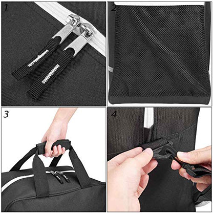 MOOCY Ski Bag for Air Travel, Unpadded Snow Bag Fits Skis Up to 200cm, Carrying Bag for Adults and Children - color: Black Ski and Boot Bag Combo