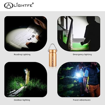 MINI01 Keychain Flashlight mini Keychain Light is Light, Small, and Bright (Mini01-Gold) - color: Mini01-Gold