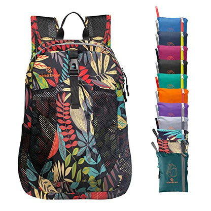 sinotron 22L Lightweight Packable Hiking Backpack, Small Hiking Backpack Day Pack for Women Men Travel Camping Vacation - color: Leaf - B