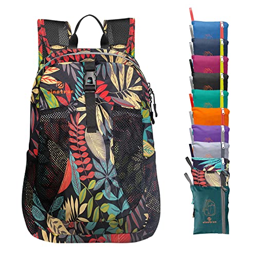 sinotron 22L Lightweight Packable Hiking Backpack, Small Hiking Backpack Day Pack for Women Men Travel Camping Vacation - color: Leaf - B