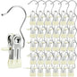Boot Hangers Clips, 30 Pack Heavy Duty Hanging Clips, Laundry Hooks with Clips, Clothes Pins Closet Organizer Clamps, Bulk Hanger Clips for Pants, Socks, Handbags, Travel