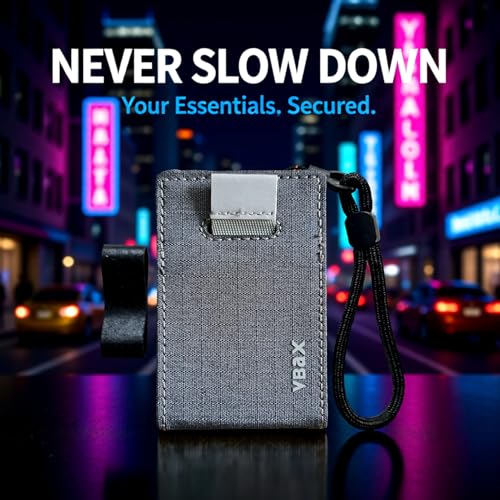 RFID Minimalist Slim Wallet for Men and Women, Holds Up to 12 Cards, Cash, Key Thin and Lightweight Credit Card Holder (Grey Microfiber – Arctic Edition) - color: Grey Microfiber – Arctic Edition