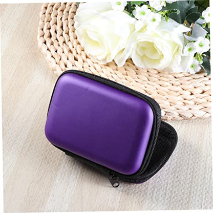Eva Earphones Case Cable Storage Compact Travel Organizer Pouch Cable Organizer Case - color: Purple