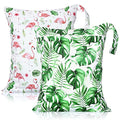 Shappy 2 Pack Large Travel Laundry Bags, Large Wet Dry Waterproof Dirty Clothes Bag for Suitcase, Swimsuit Beach Gym College Dorm Wet Bag(Flamingo Style) - style: Flamingo Style