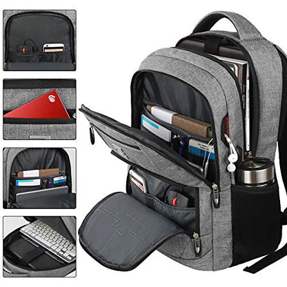Volher Laptop Backpack,Business Travel Anti Theft Slim Durable Laptops Backpack,Water Resistant College Computer Bag for Women & Men Fits 15.6 Inch Laptop and Notebook - Grey - color: Grey, size: 15.6 Inch, style: Laptop