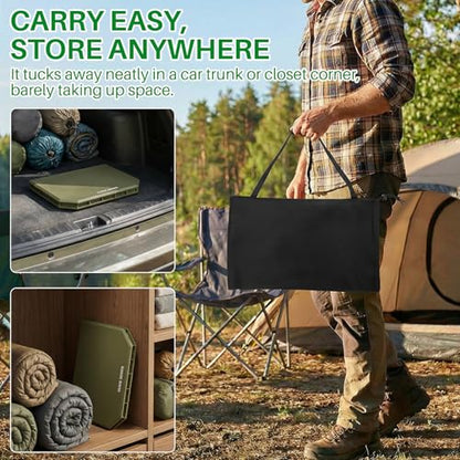 TOPCHANCES Folding Camping Table Outdoor,Ultralight Aluminum Camping Tables Multifunctional Portable Folding Table with Carrying Bag for Holiday Festival Camping Travel Picnic Grilling - color: Dark Green