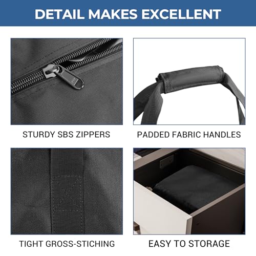 COOLBEBE 60" Sports Duffle Bag - 332L 2PCS Extra Large Travel Duffel Luggage Bag with Upgrade Zipper, Sturdy & Water Resistant Long Duffle Bag for Camping Moving (Black 60inch 2Pack) - size: 60" x 17" x 20" 2Pack