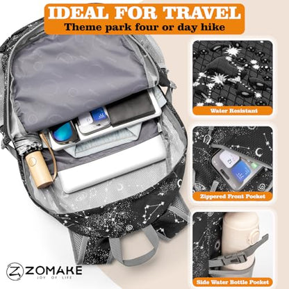 ZOMAKE Lightweight Packable Backpack 30L, Foldable Hiking Backpacks Water Resistant Compact Folding Daypack for Travel(Starry sky print) - color: Starry Sky Print
