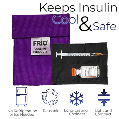 FRIO Cooling Wallet - Insulin Cooler for 45+ Hours of Stress Free On The Go - Purple Mini - color: Purple, size: Mini