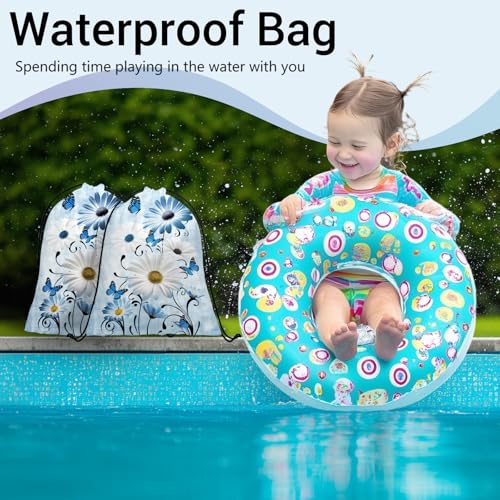 Daisy Flowers Gymnastics Grip Bag Blue Rustic Adjustable Small Gym Grip Bag for Men Women - color: Daisy Flowers-blue, size: 12"(H)*9.25"(W)