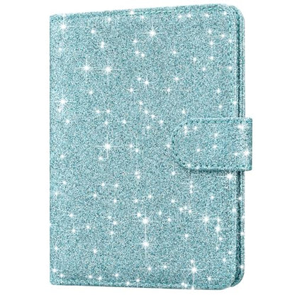HOTCOOL Passport Holder Travel Essentials Airplane & Cruise Essentials Ship Leather Wallet Cover Case RFID Blocking Women & Men Vacation Travel Accessories Gifts Deals, Glitter - Blue - color: B Glitter Blue
