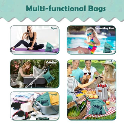 ALVABABY 3pcs Cloth Diaper Wet Dry Bags Waterproof Reusable with Two Zippered Pockets Travel Beach Pool Daycare Soiled Baby Items Yoga Gym Bag for Swimsuits or Wet Clothes 3L-ZM24A - color: Dinosaurs 24
