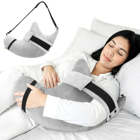 Shoulder Surgery Pillow for Rotator Cuff Pain Impingement Replacement Recovery Aids Side Sleepers Body Post Arm Torn Injury Support Relief Supplies Broken Collarbone Neck Rehab Must Haves - color: Grey, size: no Forearm Sling