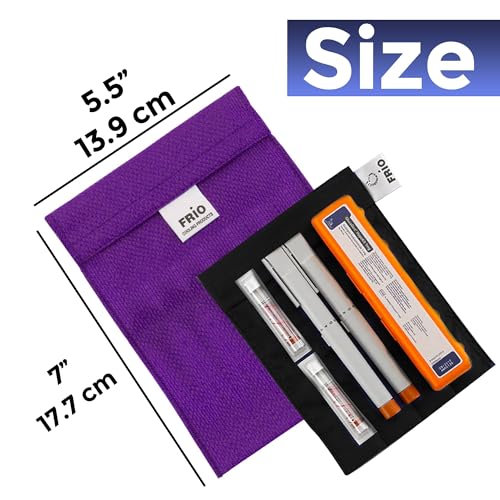 FRIO Cooling Wallet - Insulin Cooler for 45+ Hours of Stress Free On The Go - Purple - Large - color: Purple, size: Large