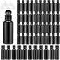 Eccliy 100 Pack 2 oz Plastic Bottles Travel Lotion Bottle Squeeze Container Plastic Bottles with Caps Small Travel Empty Refillable Toiletry Containers for Liquid Lotion Creams with 5 Funnels (Black) - color: Black, size: 2 oz