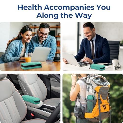 AUVON Insulin Cooler Travel Case with 2 x 90g TSA Approved Ice Packs, Diabetic Medication Insulated Cooling Bag for Insulin Pens and Diabetic Supplies Storage, Compact for Daily Life and Trips - color: Green