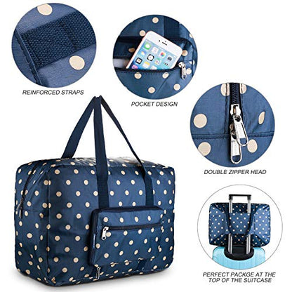 F.FETIVIN Weekender Bag Carry On Travel Duffle Medium Overnight Bag for Women(Dream Blue) - color: Dream Blue