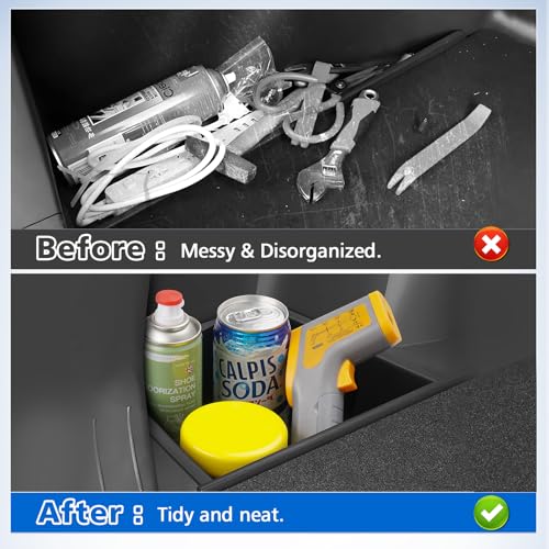 Karltys Trunk Storage Box with Lid for Chevy Trax 2024 2025 2026, TPE Waterproof Car Trunk Organizer, Rear Trunk Side Storage Bin Box for 2025 Chevrolet Trax Accessories (Left Side)