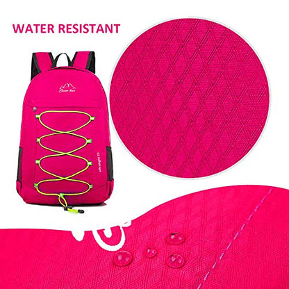 Outdoor Water Resistant Hiking Backpack - color: Fuchsia