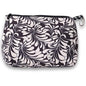 POPUPS Large Makeup Bag with Zipper - Waterproof Neoprene Cosmetic Bag 7.7 x 10.75 x 5 inches - color: Print Palm Dreams Black