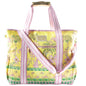 Lilly Pulitzer Beach and Picnic Cooler, Insulated Bag with Adjustable Shoulder Strap and Zipper, Soft Cooler - color: Yellow