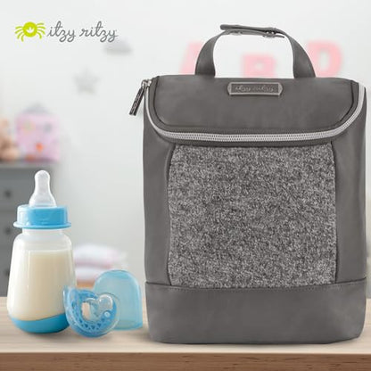 Itzy Ritzy Insulated Bottle Bag – Keeps Bottles Warm or Cool - Holds 3 Bottles and Features Interior Pocket for Ice Pack (Not Included), Grayson - color: Grayson