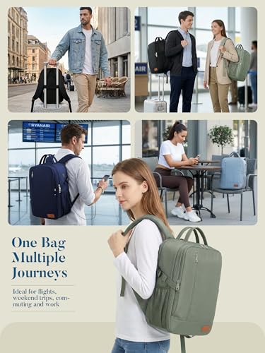 Lossga Travel Backpack, 18x14x8 Spirit Airlines Personal Item Travel Bag, Carry On Backpack Flight Aproved, Weekender Bags for Women and Men, 30L Water Resistant Lightweight Travel Backpacks - color: Navy, size: 30L