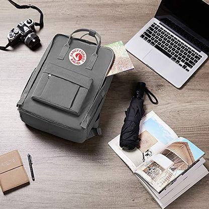 KALIDI Casual Laptop Backpack 15 Inches Classic Camping Rucksack Travel Outdoor Square Daypack College Hiking Gym Bag, Grey - color: Grey