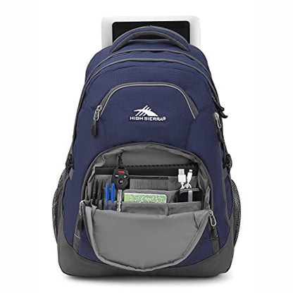 High Sierra Access 2.0 Laptop Backpack, True Navy/Mercury, One Size Dark Blue - color: Dark Blue