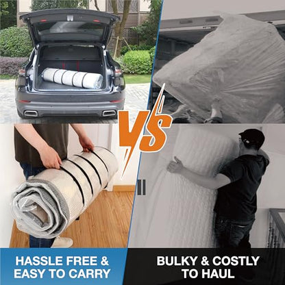 Storage Logic Foam Mattress Vacuum Bag with 4 Adjustable Packing Straps for Moving, Storage, Shipping, Vacuum Seal Mattress Bag with Packaging Straps (Twin/Twin XL) - size: Twin/Twin-XL