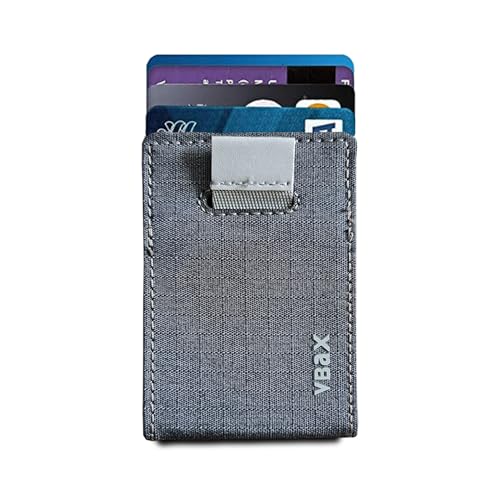 RFID Minimalist Slim Wallet for Men and Women, Holds Up to 12 Cards, Cash, Key Thin and Lightweight Credit Card Holder (Grey Microfiber – Arctic Edition) - color: Grey Microfiber – Arctic Edition