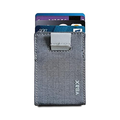 RFID Minimalist Slim Wallet for Men and Women, Holds Up to 12 Cards, Cash, Key Thin and Lightweight Credit Card Holder (Grey Microfiber – Arctic Edition) - color: Grey Microfiber – Arctic Edition