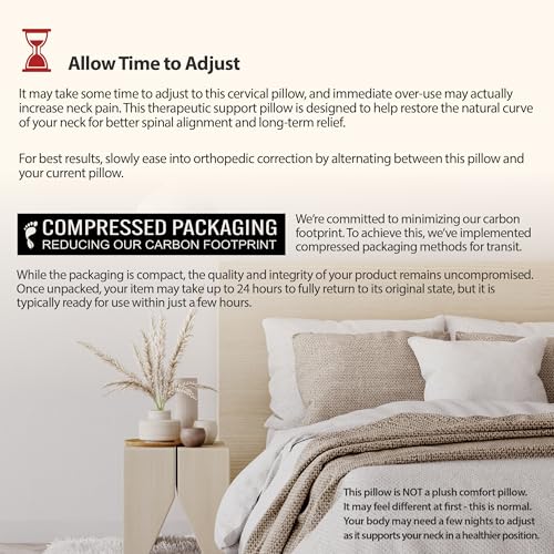 Core Products Tri-Core Comfort Zone Cervical Support Pillow, Temperature Regulating Outlast, Firm - Midsize - size: Mid-size