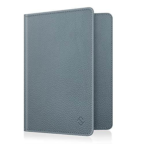 FINTIE Passport Holder, Slim Travel Wallet RFID Blocking Card Case Cover Passport Cover Protector Essentials with Credit Card Slots for Women/Men | Slim - color: Cloudy Blue