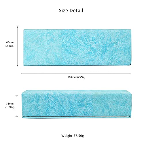 LifeArt Eyeglass Case Hard Shell, Portable Sunglass Case for Women and Men, fashionable PU Leather Eyeglass Case, Lightweight - color: 634_fhybr(blue)