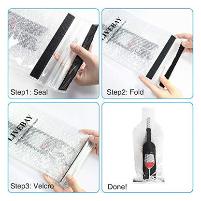 5 Pack Reusable Wine Bag for Travel Wine Bottle Protector Sleeve for Airplane Car Cruise Protection Luggage Leak-proof - color: Bottle, 5 pack