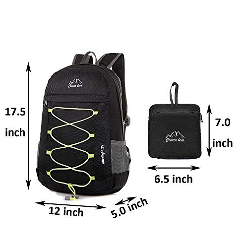 Outdoor Water Resistant Hiking Backpack - color: Black