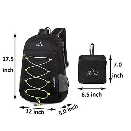 Outdoor Water Resistant Hiking Backpack - color: Black