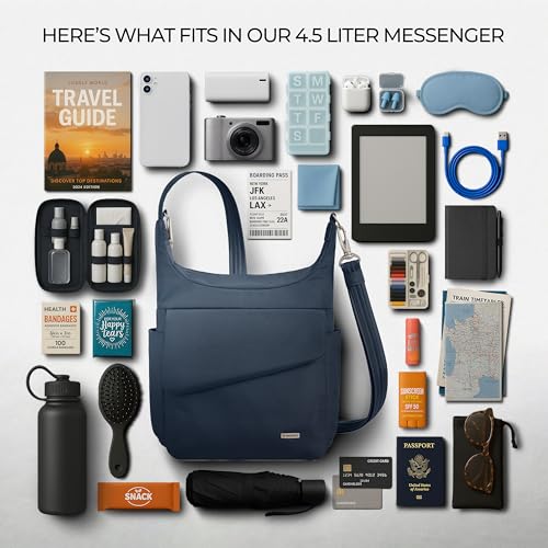 Travelon Anti-Theft Classic Messenger Bag - color: Midnight