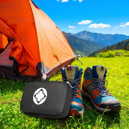 279PCS Small Travel First Aid Kit Supplies for Business, First Aid Emergency Set Backpacking Essentials Items Trauma Survival Kits for Outdoor Adventure, Black AMORNING - style: 279PCS-Black